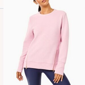 Addison Bay Active Rib Zip Everyday Crewneck Sweatshirt